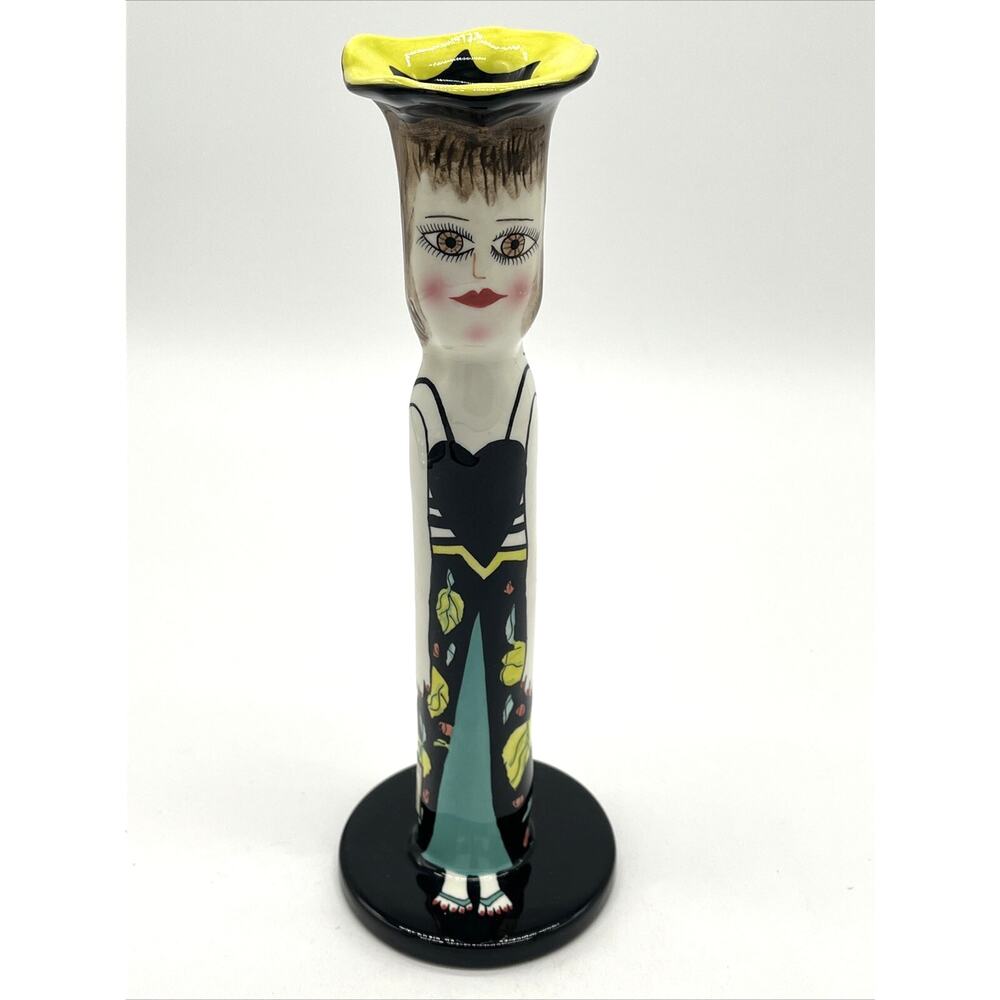 Susan Paley Bella Casa 10.5” Candle Holder Bud Vase Ganz Colorful Art Sculpture